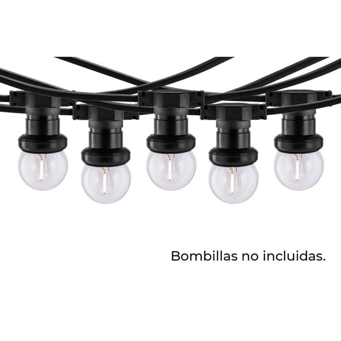 Guirnalda 50 portalámparas 2000 W 50-60 hz 220-240 v e27 ip44 50 m