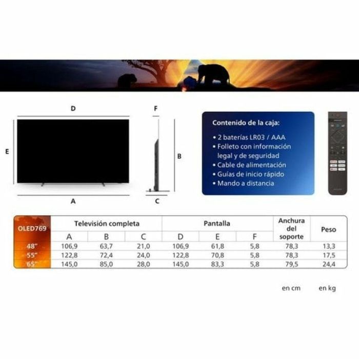 Smart TV Philips 55OLED769 4K Ultra HD OLED AMD FreeSync 55" 9 Smart TV Philips 55OLED769 4K Ultra HD OLED AMD FreeSync 55" 9