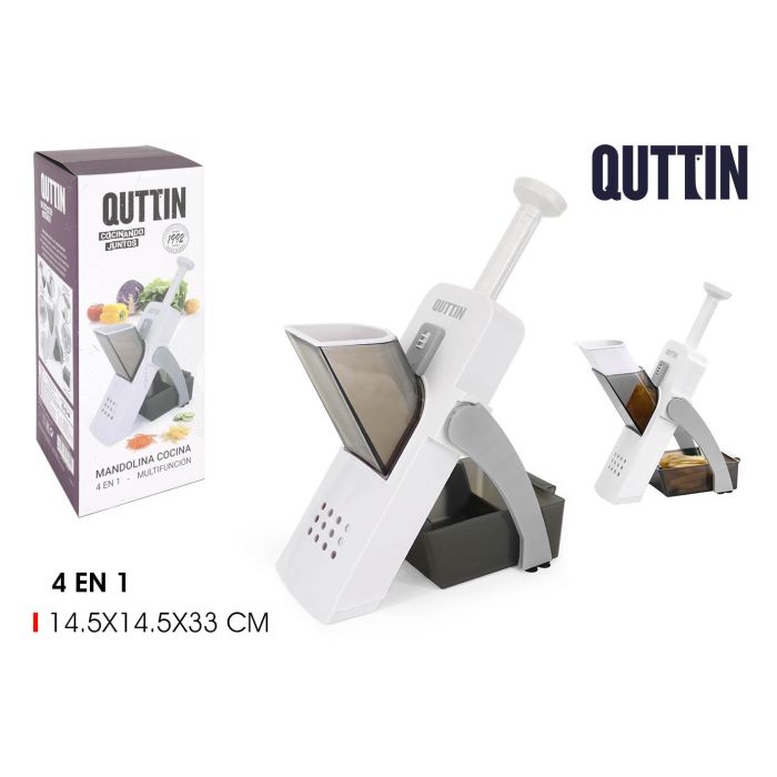 Quttin Cortador de Verduras 4 en 1, 14.5x14.5x33 cm, 735 g (6 Unidades) 0 Quttin Cortador de Verduras 4 en 1, 14.5x14.5x33 cm, 735 g (6 Unidades) 0