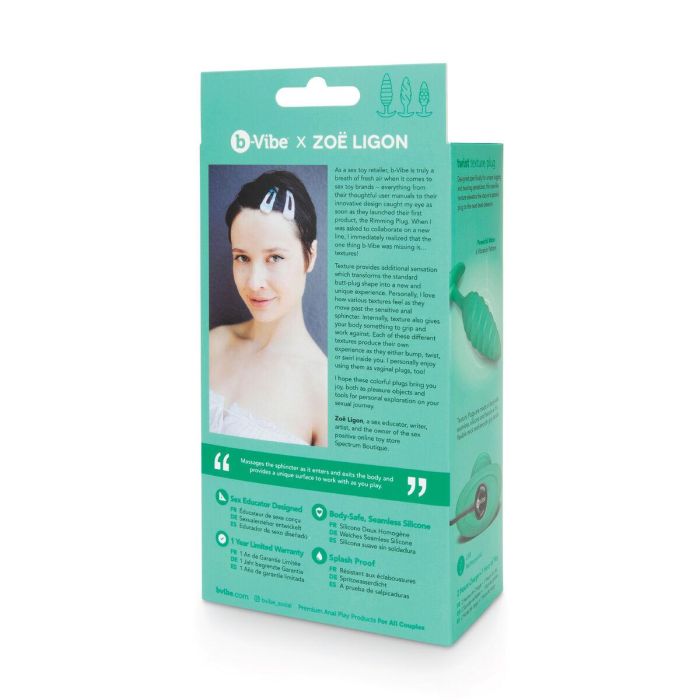 Plug Vibrador Anal B-Vibe Twist Texture Verde 1 Plug Vibrador Anal B-Vibe Twist Texture Verde 1
