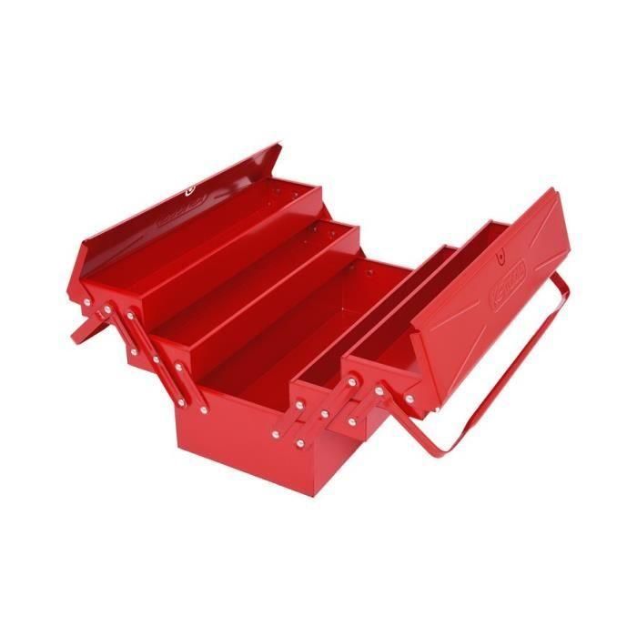 Caja de herramientas - KS TOOLS - 999.0120 - Caja metálica con 5 compartimentos - L.420 mm - Uniones remachadas 3 Caja de herramientas - KS TOOLS - 999.0120 - Caja metálica con 5 compartimentos - L.420 mm - Uniones remachadas 3