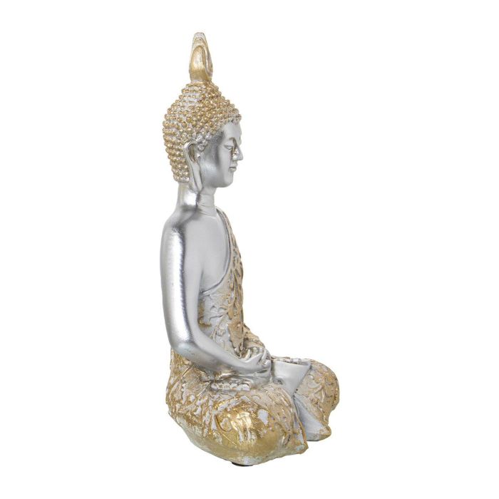 Figura Decorativa Alexandra House Living Dorado Plateado Acrílico Plástico Melamina Buda 1