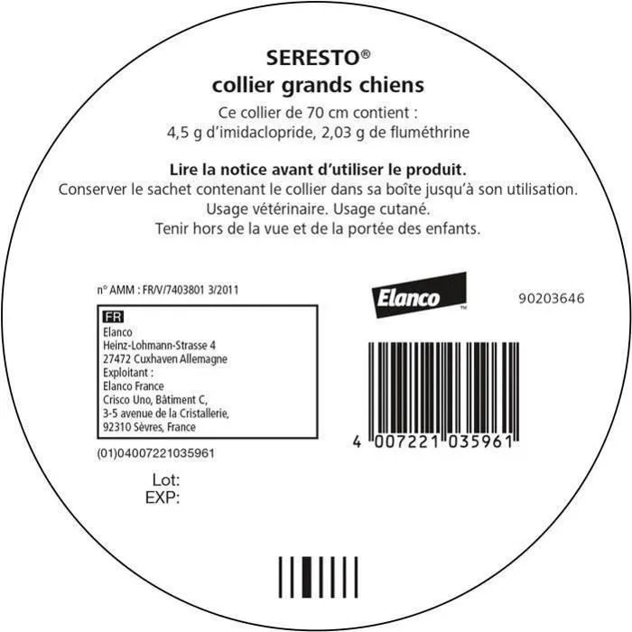 Seresto Collar Antiparasitario para Perro Grande X2, Protección 7-8 Meses contra Pulgas y Garrapatas