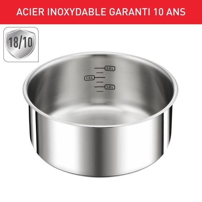 TEFAL INGENIO Preference Cacerola 20 cm, Inducción, Acero inoxidable, Apilable, Apto para lavavajillas L8983004 3 TEFAL INGENIO Preference Cacerola 20 cm, Inducción, Acero inoxidable, Apilable, Apto para lavavajillas L8983004 3