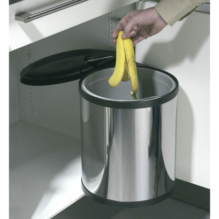 Cubo de basura Hailo Compact-Box Acero 15 L Negro Gris Integrable 6 Cubo de basura Hailo Compact-Box Acero 15 L Negro Gris Integrable 6