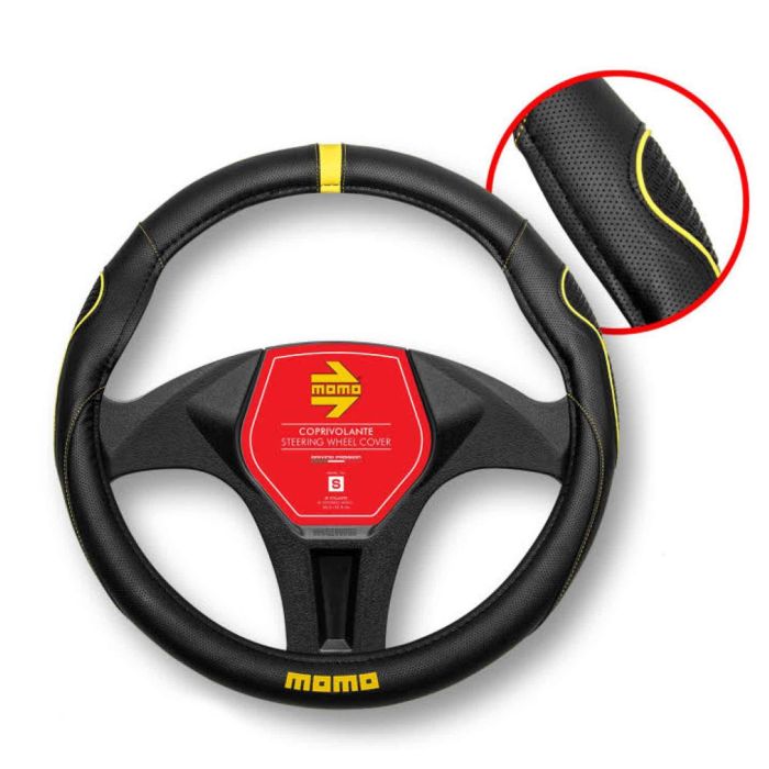 Momo Funda Volante Supergrip Universal Negro y Amarillo 38-39 cm MOMLSWC014BY 1 Momo Funda Volante Supergrip Universal Negro y Amarillo 38-39 cm MOMLSWC014BY 1