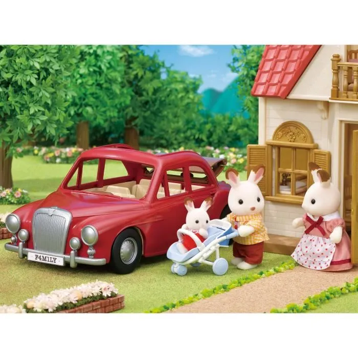 Sylvanian Families 5448 Coche Rojo Descapotable 5 Plazas Convertible Incluye Silla de Paseo