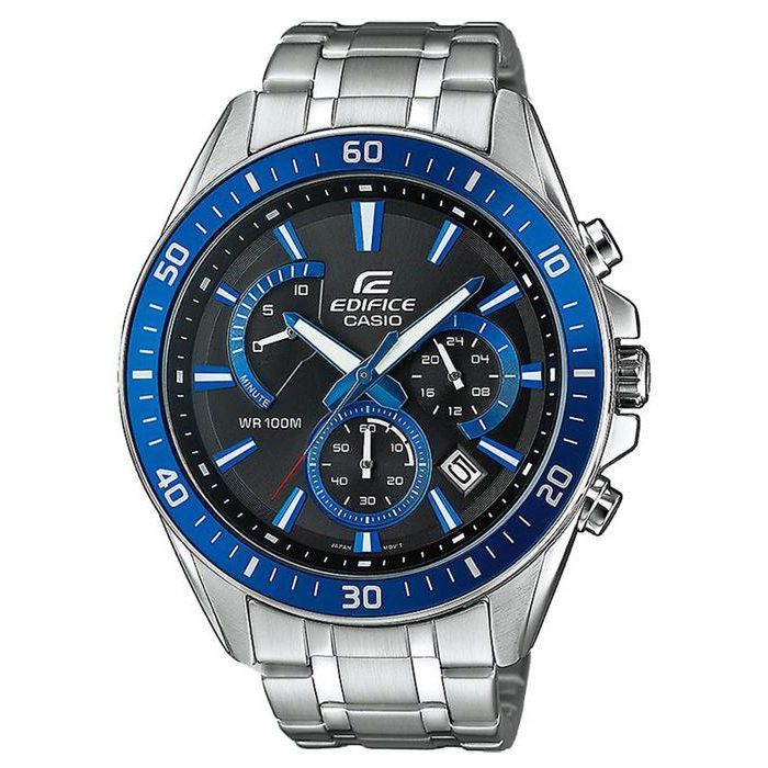 Casio EFR-552D-1A2VUEF Edifice Reloj Hombre Cuarzo Acero Plata Esfera Negro/Azul Cronógrafo 10 ATM 2
