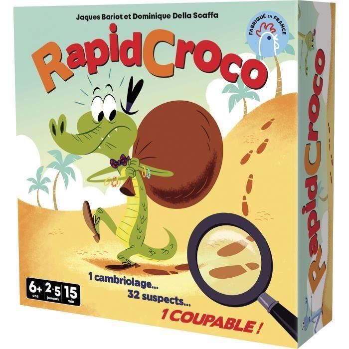 Asmodee ASM3760052143809 RapidCroco Juego de investigación 32 Sospechoso 1 culpable