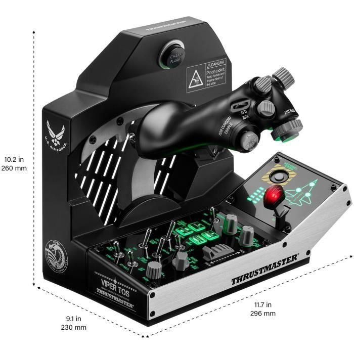 Thrustmaster VIPER TQS MISSION PACK Negro USB Joystick/Palanca de control lateral + cuadrante de aceleración PC 5