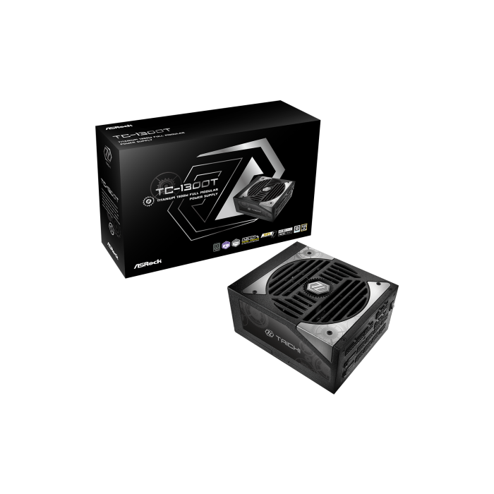 ASRock Taichi TC-1300T Fuente de Alimentación 1300W 80 PLUS Titanium ATX Negro - 90-UXT130-TFEAAB ASRock Taichi TC-1300T Fuente de Alimentación 1300W 80 PLUS Titanium ATX Negro - 90-UXT130-TFEAAB