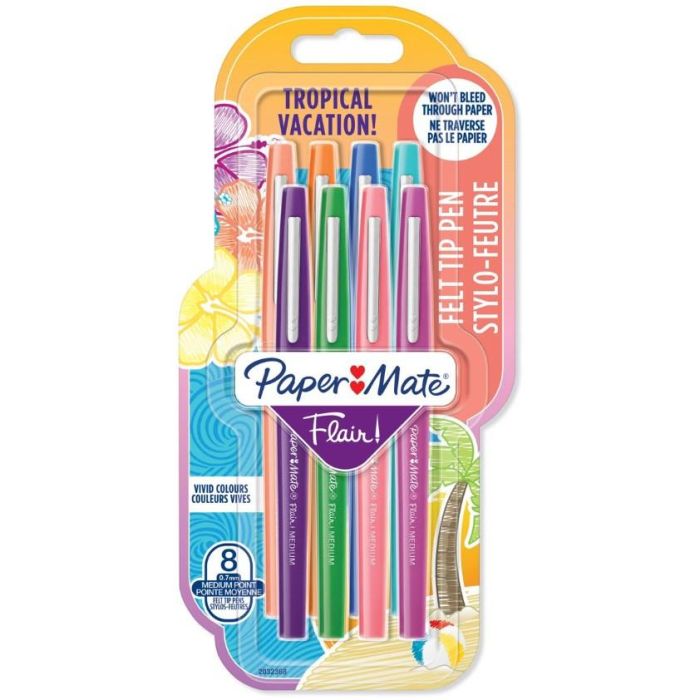 PAPER MATE Faserschreiber Flair 8er Trop.Vacation M 0.7 mm Blister 0 PAPER MATE Faserschreiber Flair 8er Trop.Vacation M 0.7 mm Blister 0