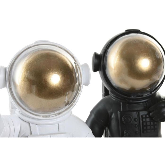 DKD Home Decor Figura Decorativa de Resina Moderno Astronauta Colores Blanco y Negro 13x27x20 cm - Pack de 2 Unidades 2 DKD Home Decor Figura Decorativa de Resina Moderno Astronauta Colores Blanco y Negro 13x27x20 cm - Pack de 2 Unidades 2