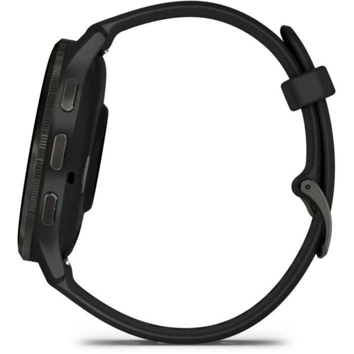 Reloj GPS conectado - GARMIN - Venu 3 - WiFi - 35,4 mm (1.4) - Acero gris, caja negra y correa de silicona negra 1