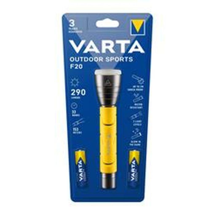 Linterna-VARTA-Outdoor Sports F20-290lm-Resistente al agua y a los golpes (2m)-IPX4-Cabezal fluorescente 1 Linterna-VARTA-Outdoor Sports F20-290lm-Resistente al agua y a los golpes (2m)-IPX4-Cabezal fluorescente 1