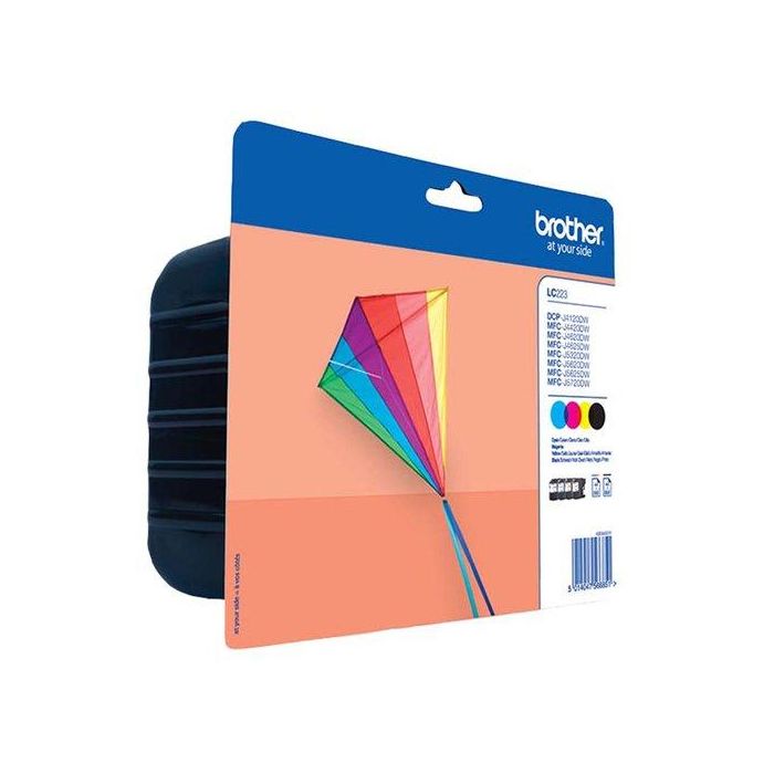 Cartucho Inkjet Brother Lc-223Valbp Multipack (4 Colores) Dcp-J4120Dw, Mfc-J4420Dw/J4620Dw/J4625Dw/J5320Dw/J5620Dw/J5625Dw/J5720Dw (550 Pag.)