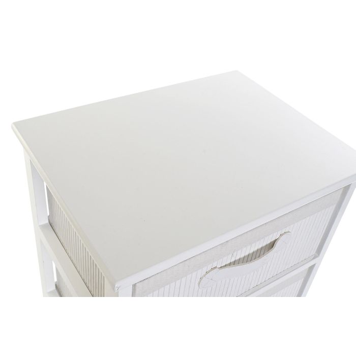 DKD Home Decor Cajonera Basicos Blanco 32 x 45 x 42 cm 2 Cajones 1