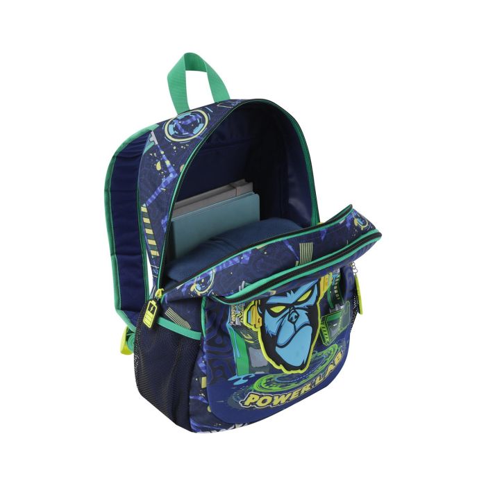 Totto Mochila Morral Kong Lab M MJ04KLB002-2410-8JDM para Niños 7-10 Años, Poliéster, Azul Marino 4