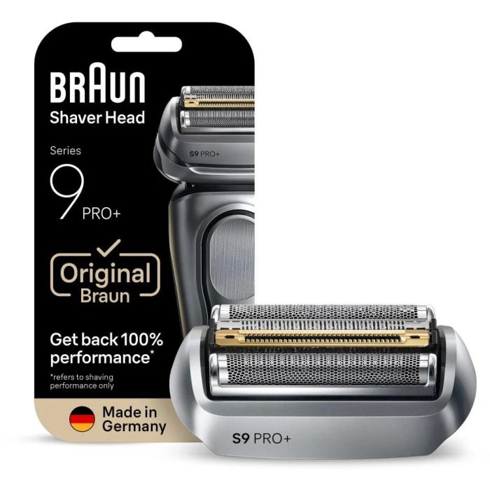 Braun 96M Cabezal Afeitado de Recambio Series 9+ Pro Negro y Acero Inoxidable - 1 unidad