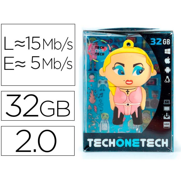 Memoria Usb Tech On Tech Madona 32 grb