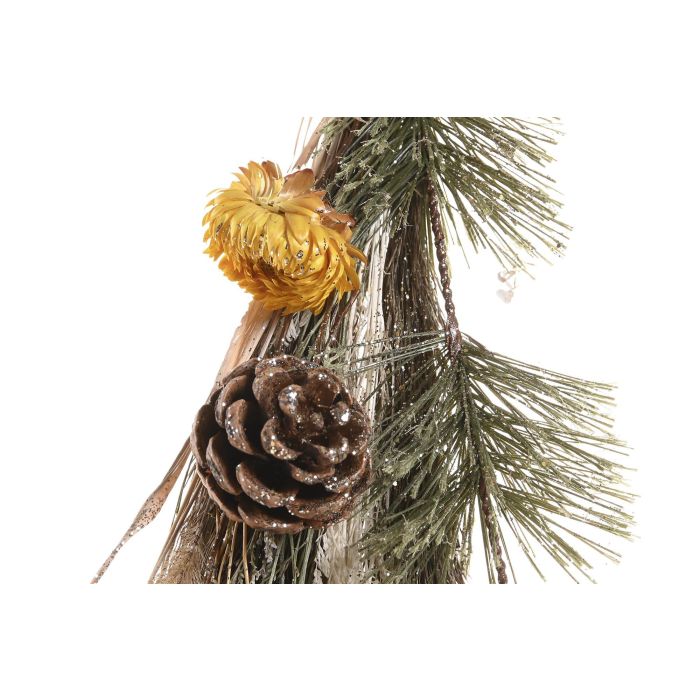 DKD Home Decor Ramo de Navidad Alpina Colgante de Flor Seca Marrón y Verde 6x58x22 cm (Pack de 12 Unidades) 2