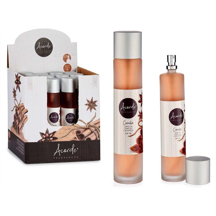 Ambientador Spray Canela 100 ml Acorde - Vidrio, Marrón (24 Unidades) Ambientador Spray Canela 100 ml Acorde - Vidrio, Marrón (24 Unidades)