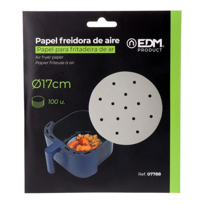 Papel para freidora de aire EDM 07788 Ø 17 cm 100 Unidades 1