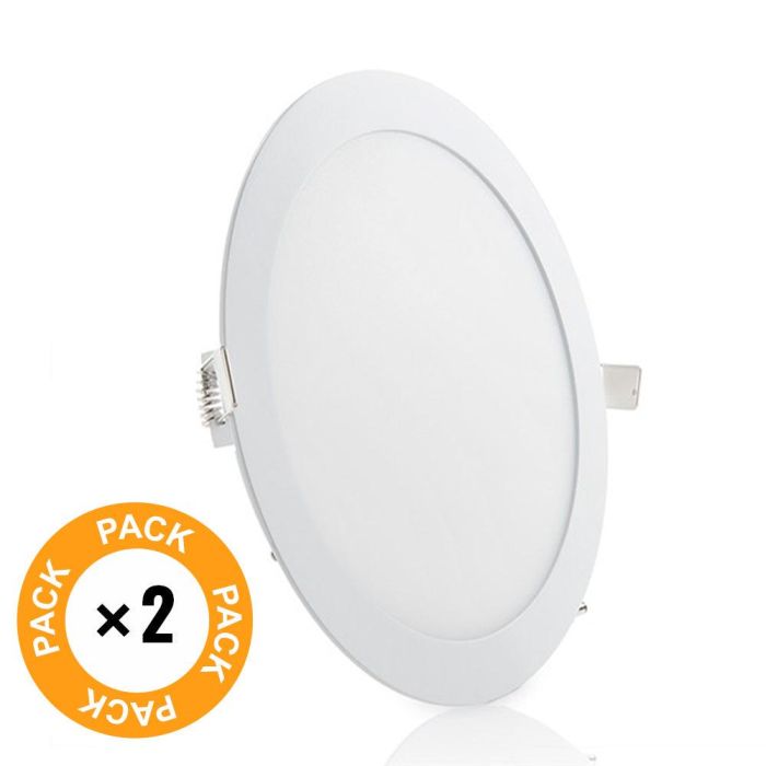 Pack 2 Placas LED 20W 2000Lm 6000ºK Circular 40.000H [GR-RDP15-20W-CW-PK2-AP] 1