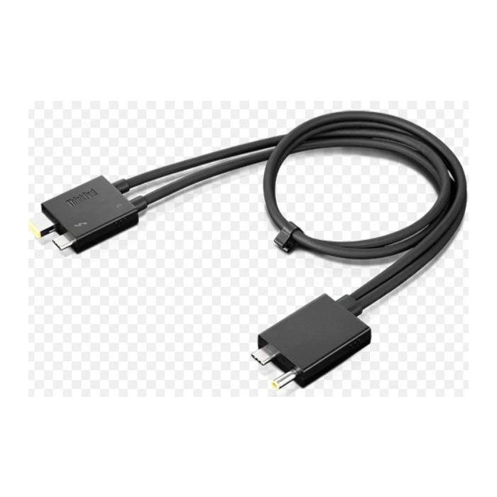 Lenovo Thunderbolt 3 passive cable, magnetic connector type, designed for high-speed data transfer with Lenovo workstations. Lenovo Thunderbolt 3 passive cable, magnetic connector type, designed for high-speed data transfer with Lenovo workstations.