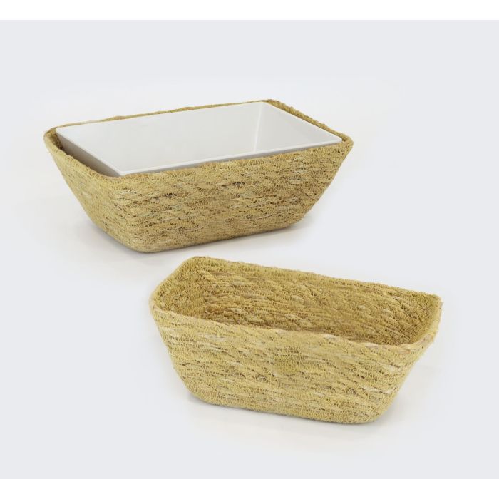 Cesta Rectangular Seagrass 11x6.5x7 cm Privilege (24 Unidades) 2 Cesta Rectangular Seagrass 11x6.5x7 cm Privilege (24 Unidades) 2