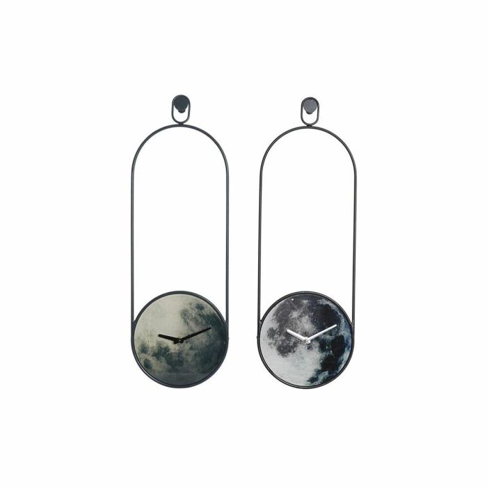 Reloj Pared Moderno DKD Home Decor Gris 4.5 x 60 x 20 cm (2 Unidades) Reloj Pared Moderno DKD Home Decor Gris 4.5 x 60 x 20 cm (2 Unidades)