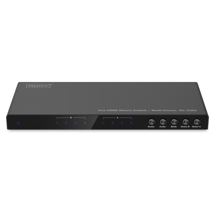 Digitus Matrix Switch HDMI 4x2 4K/30Hz AV con Mando a Distancia y Puerto IR Receptor 4