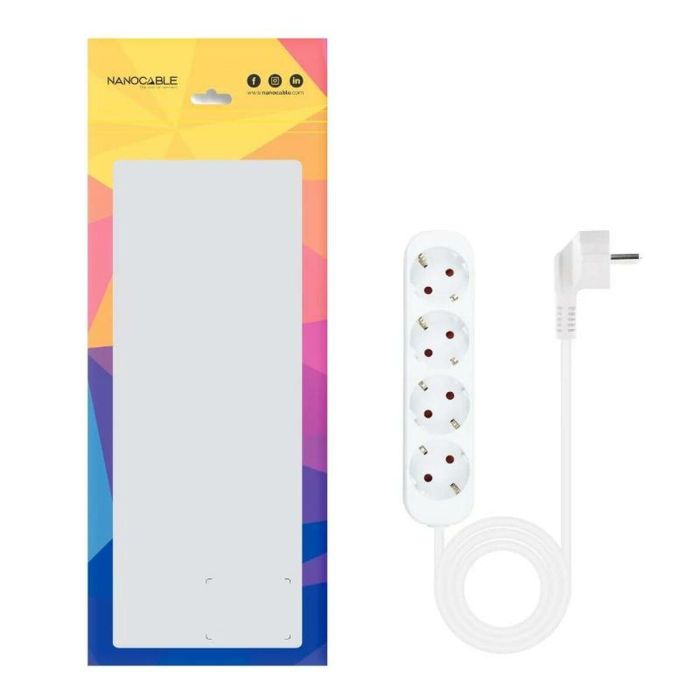 Regleta NANOCABLE 10.37.0004-NS 3680 W 250 V 1,4 m 1