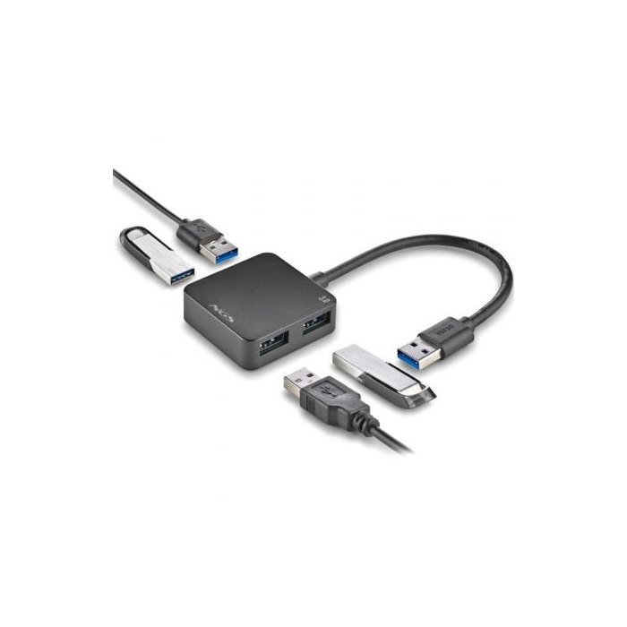 NGS IHUB3.0Tiny/ IHUB3.0TINY - Hub USB 3.0 de 4 Puertos, Alta Velocidad 5Gbps, Compatible USB 3.0/2.0/1.1 para PC/MAC 4