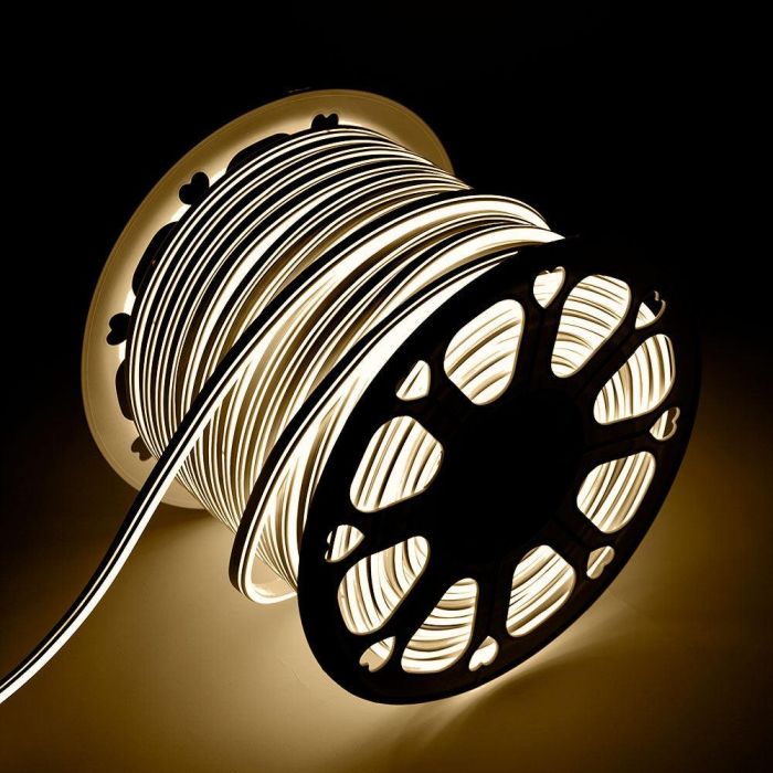 Tira LED Manguera "Neon Flex" 6W 6000ºK 220VAC 8x18mm Doble 120xSMD2835 6W/M x1M 40.000H  [HO-NSPVC8x16DOY220CW] 25
