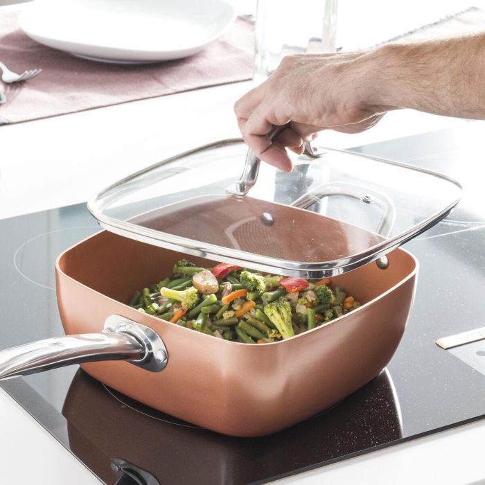 Set de Sartén Multifunción 5 en 1 Copper Coppans InnovaGoods 4 Piezas 5 Set de Sartén Multifunción 5 en 1 Copper Coppans InnovaGoods 4 Piezas 5