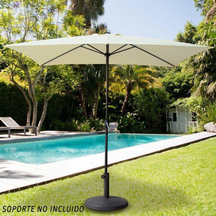 Sombrilla Aktive 300 x 245 x 200 cm Aluminio Crema 1 Sombrilla Aktive 300 x 245 x 200 cm Aluminio Crema 1