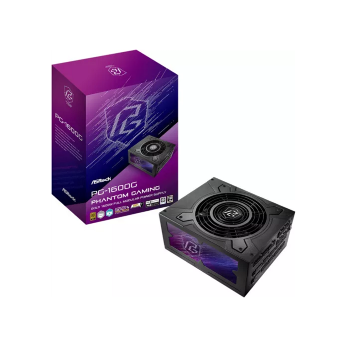 ASRock Fuente de Alimentación PG-1600G, 1600W, 80 PLUS Gold, Modular, PCI-E 5.1 (12+4pin)x2, PCI-E (6+2 pin)x8, SATA (5 pin)x12, 90-UXP160-GFEAAB 0 ASRock Fuente de Alimentación PG-1600G, 1600W, 80 PLUS Gold, Modular, PCI-E 5.1 (12+4pin)x2, PCI-E (6+2 pin)x8, SATA (5 pin)x12, 90-UXP160-GFEAAB 0