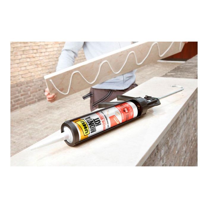 Uhu 6310642 Monta kit® Pegado Directo Adhesivo de Montaje Universal Rellenante Blanco 380 g 1