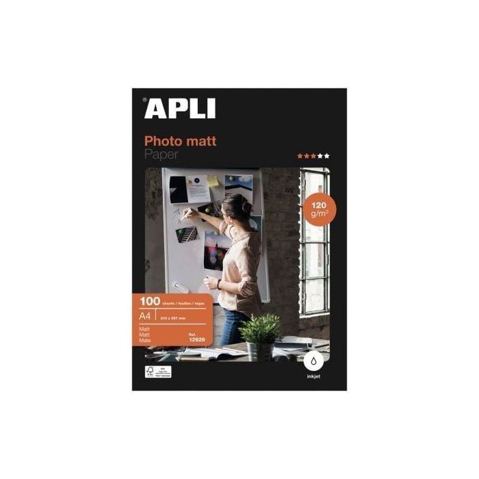 Papel Fotográfico Brillante Apli 12626 (100 Unidades) 0 Papel Fotográfico Brillante Apli 12626 (100 Unidades) 0
