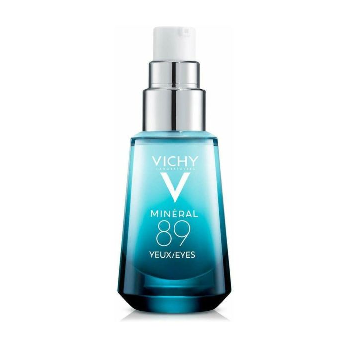 Vichy MINÉRAL 89 Gel Contorno de Ojos Anti Ojeras y Bolsas Hidratante Iluminador con Ácido Hialurónico y Cafeína para Piel Sensible 15 ml