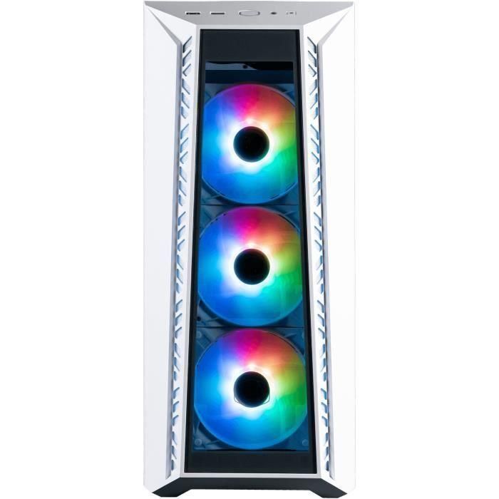 Cooler Master MB520WGNNS01 MasterBox MB520 - Caja Gaming con Frontal de Cristal ARGB Blanco y 3 Ventiladores de 120mm 2