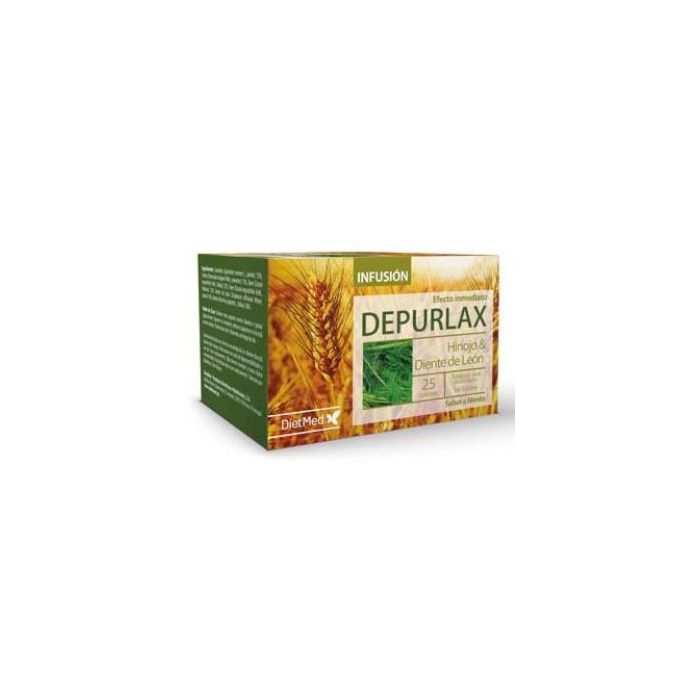 DIETMED Depurlax Té 25 Bolsitas para Tránsito Intestinal, Reduce Abdomen Hinchado y Alivia Estreñimiento