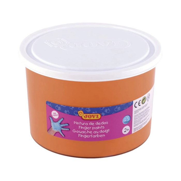 Jovi Pintura De Dedos Finger Paint 500 mL Naranja Lavable No Tóxico 1
