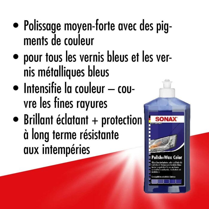 Sonax SX02962000 Pulimento y Cera Azul 500ml para Coches Azules - Restaura Brillo, Intensifica Color y Elimina Arañazos 6 Sonax SX02962000 Pulimento y Cera Azul 500ml para Coches Azules - Restaura Brillo, Intensifica Color y Elimina Arañazos 6