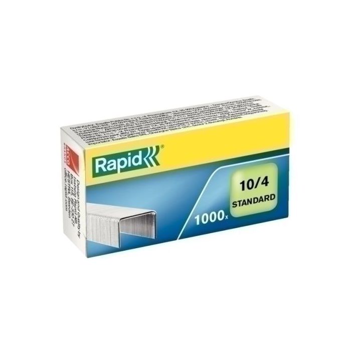 Rapid Grapas 10/4 mm galvanizadas, caja de 1000 unidades - para hasta 10 hojas
