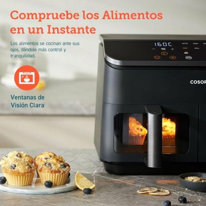 Cosori COS1707381744609 Freidora sin aceite Edición Chef de dos cestas, 8.5 L, 2 cestas, 8 programas, 1750 W, Negra 2 Cosori COS1707381744609 Freidora sin aceite Edición Chef de dos cestas, 8.5 L, 2 cestas, 8 programas, 1750 W, Negra 2