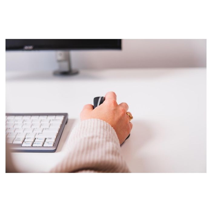 BakkerElkhuizen Oyster - Ratón Vertical Ergonómico para Oficina, Ambidiestro, Láser 1200 DPI, 5 Botones, Inclinación Ajustable, Plug and Play, USB Negro/Plata 1 BakkerElkhuizen Oyster - Ratón Vertical Ergonómico para Oficina, Ambidiestro, Láser 1200 DPI, 5 Botones, Inclinación Ajustable, Plug and Play, USB Negro/Plata 1
