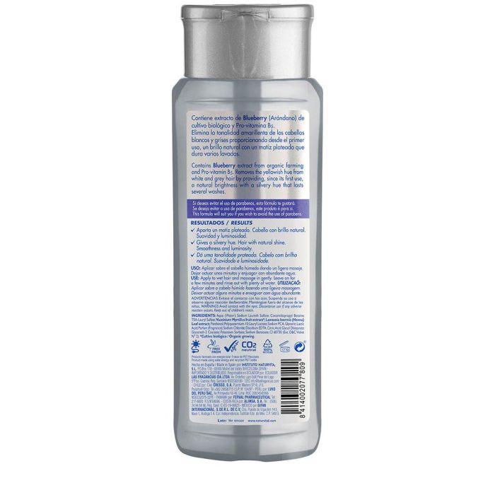 Natur Vital Champú Silver Cabello Blanco y Gris 300 ml Cabello Protegido y Luminoso 1