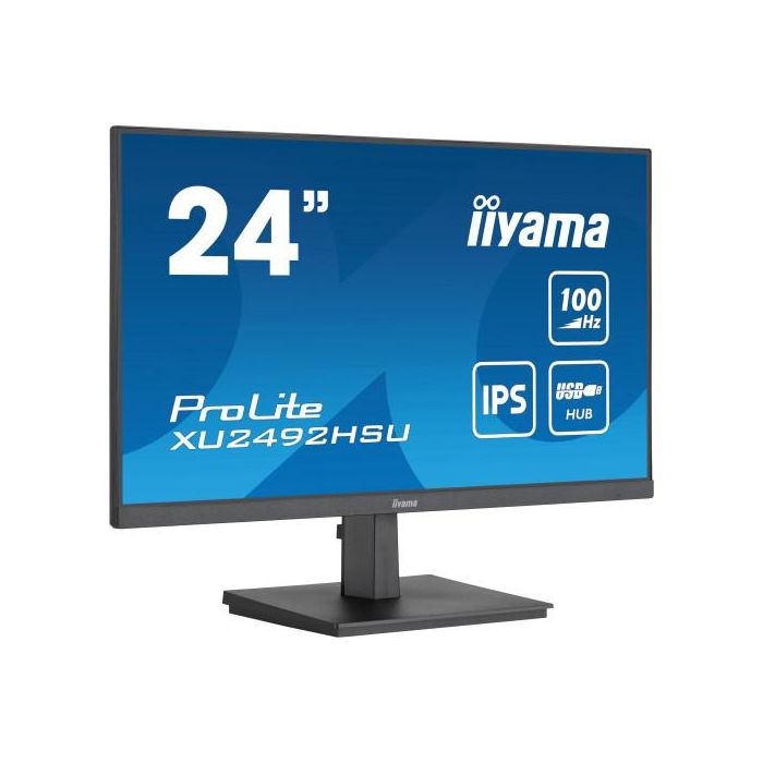 MONITOR IIYAMA 24" PROLITE SLIM XU2492HSU-B6, IPS, 100HZ, 0,4 MS, USB, HDMI, DISPLAYPORT, ALT 2x2W, INCLI 1